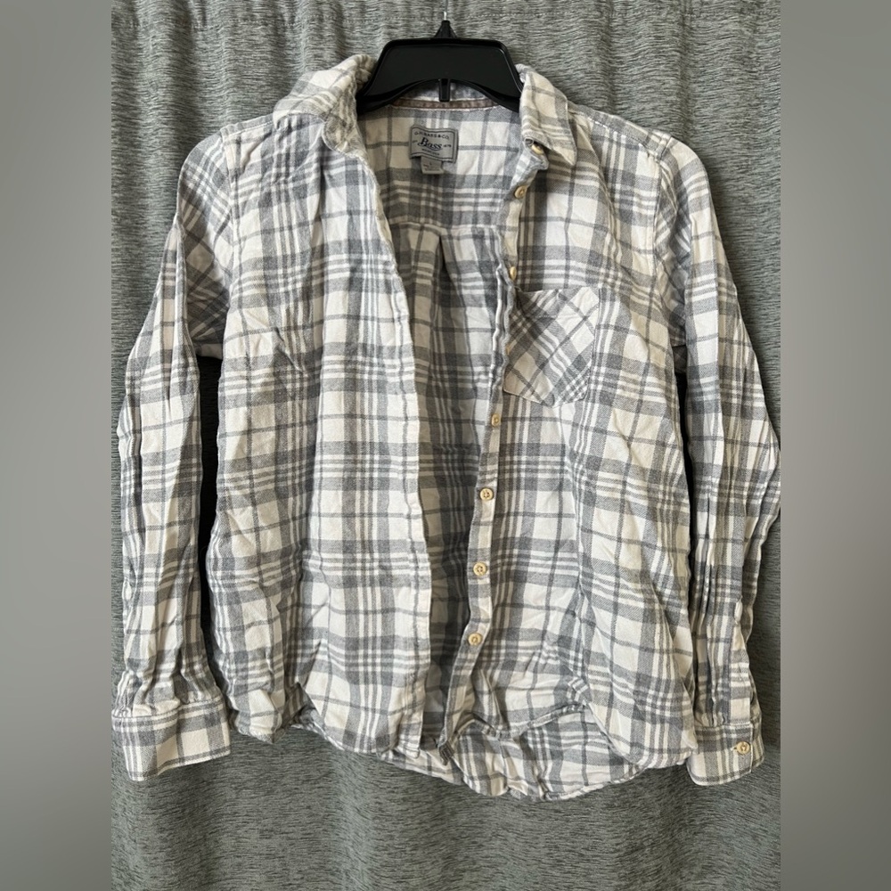 GH Bass Gray and White flannel